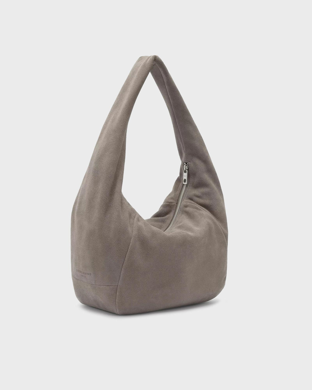 Farrah Suede Hobo M Neutral Gray
