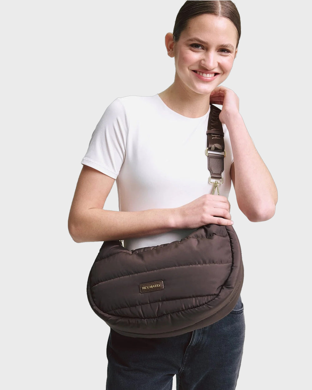 HEY MARLY Handtasche Lifetime Buddy M Coffee – Bild 5