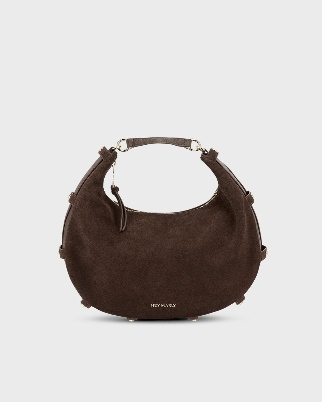 HEY MARLY Handtasche Lifetime Sister Suede M Coffee