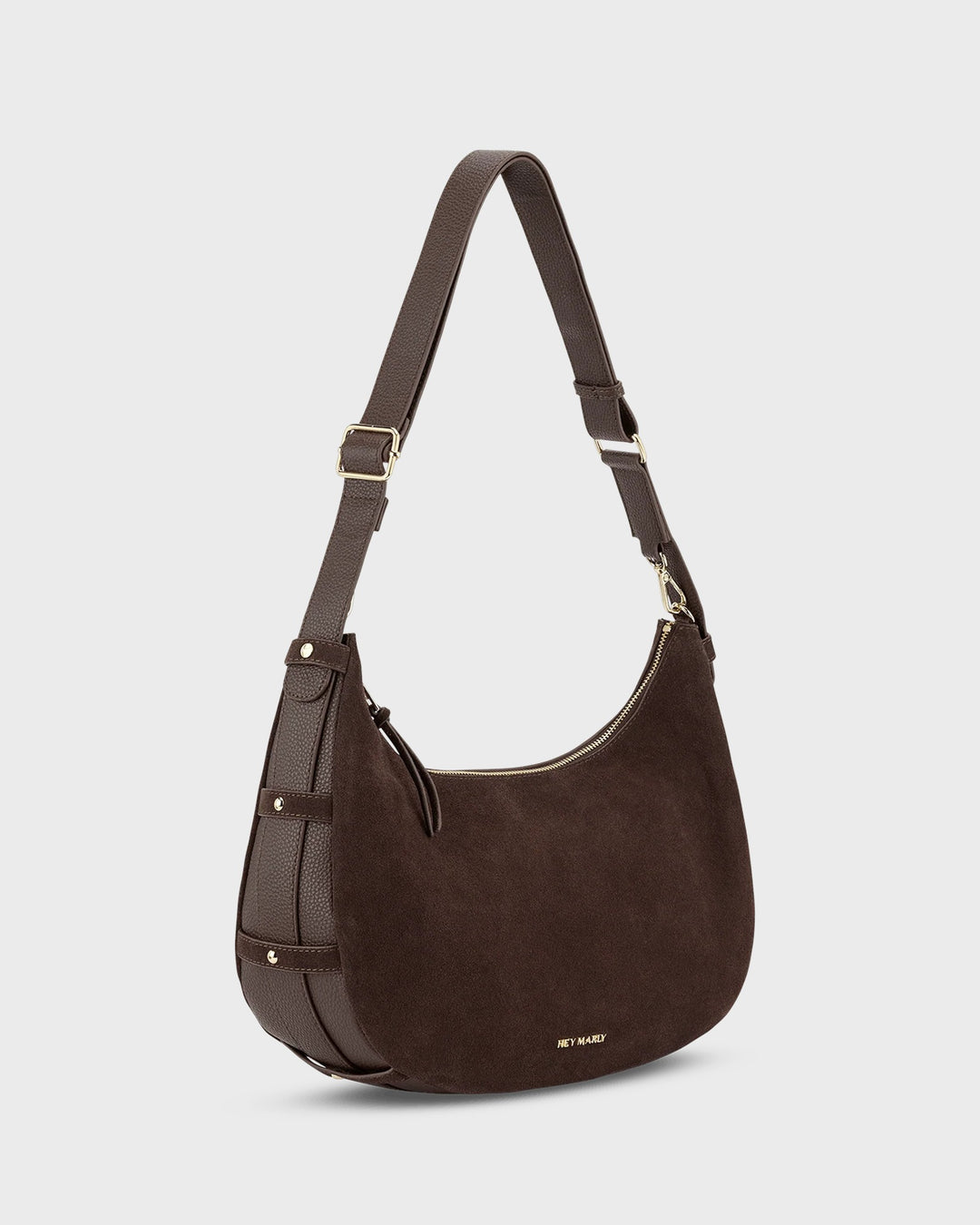 HEY MARLY Handtasche Lifetime Sister Suede M Coffee – Bild 3
