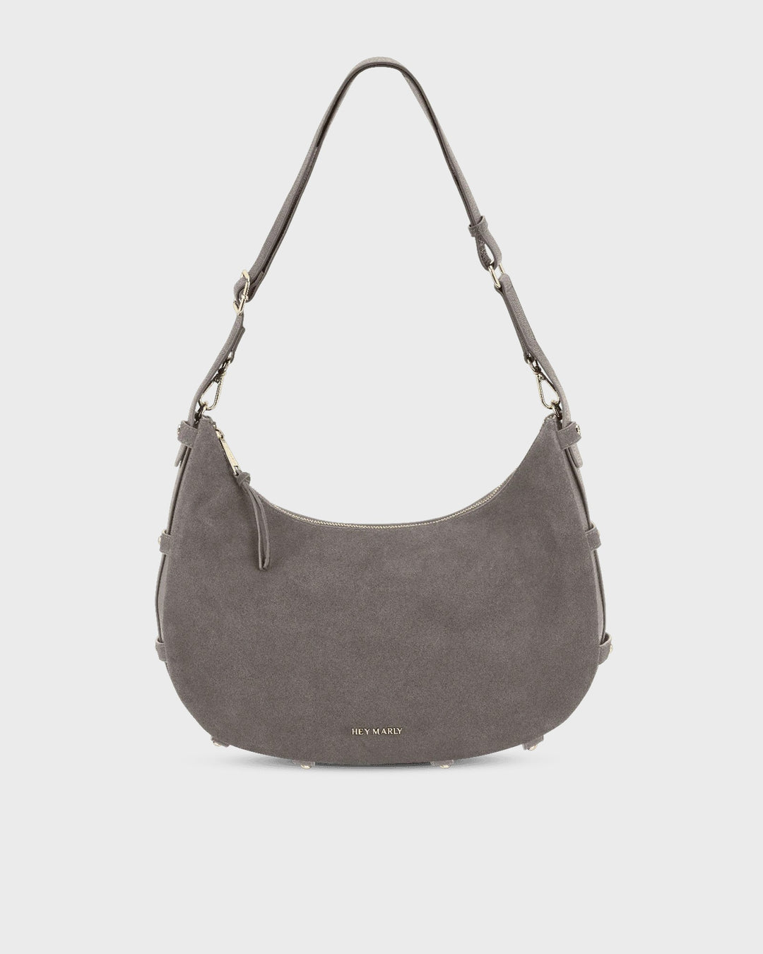 HEY MARLY Handtasche Lifetime Sister Suede M Grey