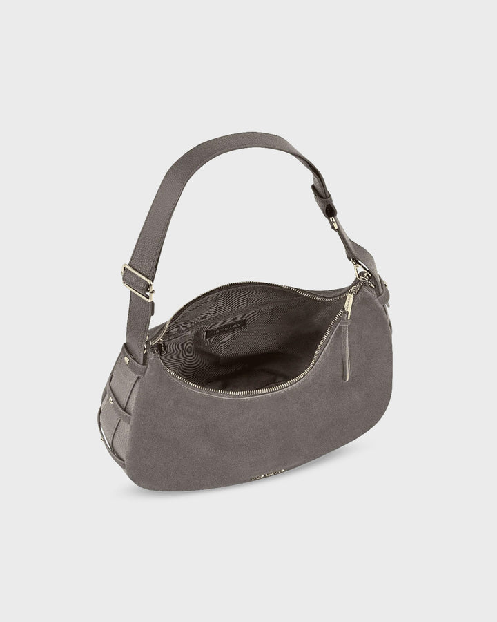 HEY MARLY Handtasche Lifetime Sister Suede M Grey – Bild 2