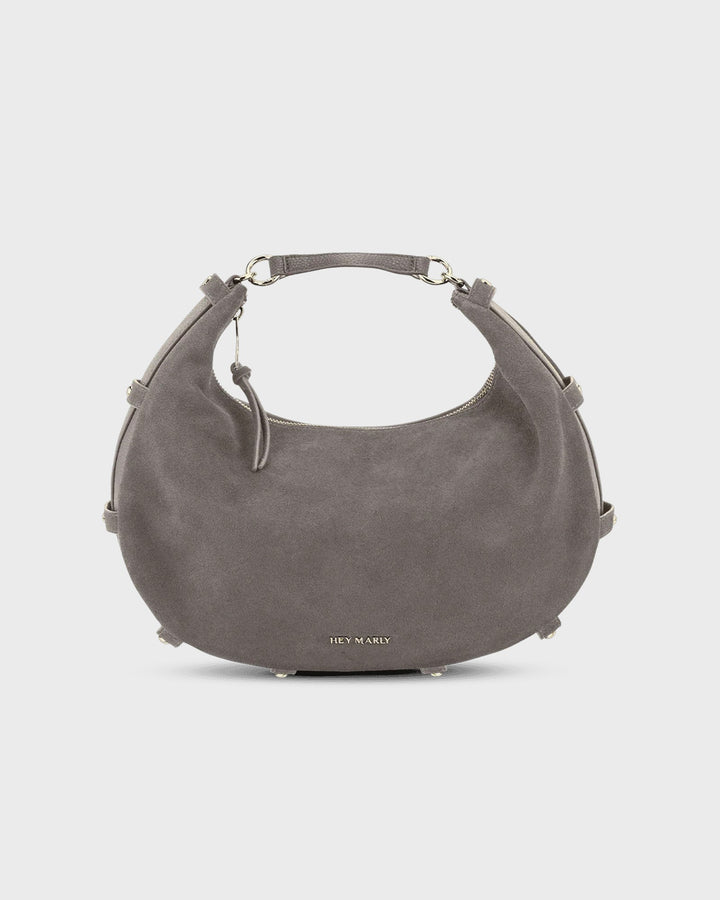 HEY MARLY Handtasche Lifetime Sister Suede M Grey – Bild 3