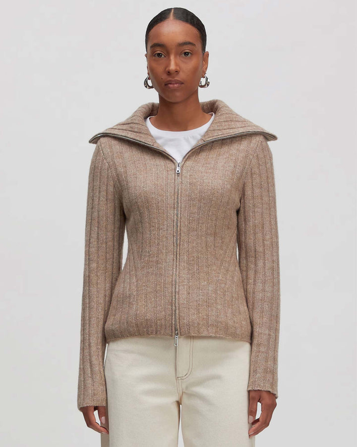 Lillie Wool Cardigan Beige Melange