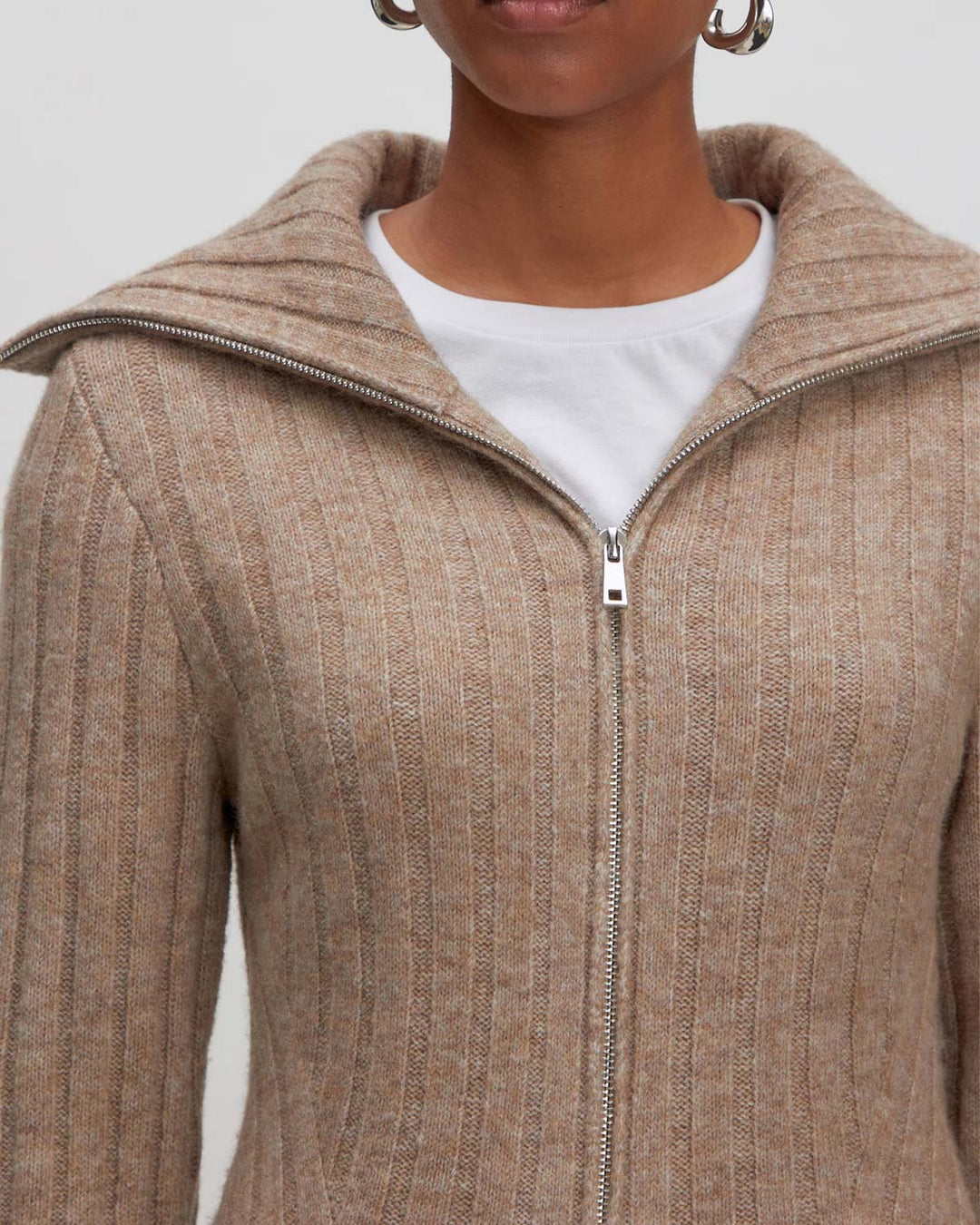 Lillie Wool Cardigan Beige Melange