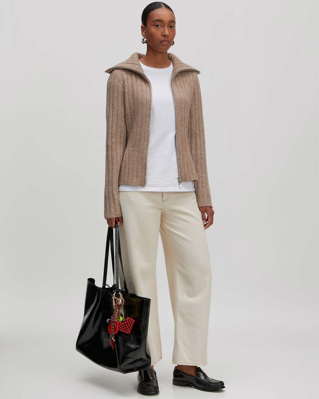 Lillie Wool Cardigan Beige Melange