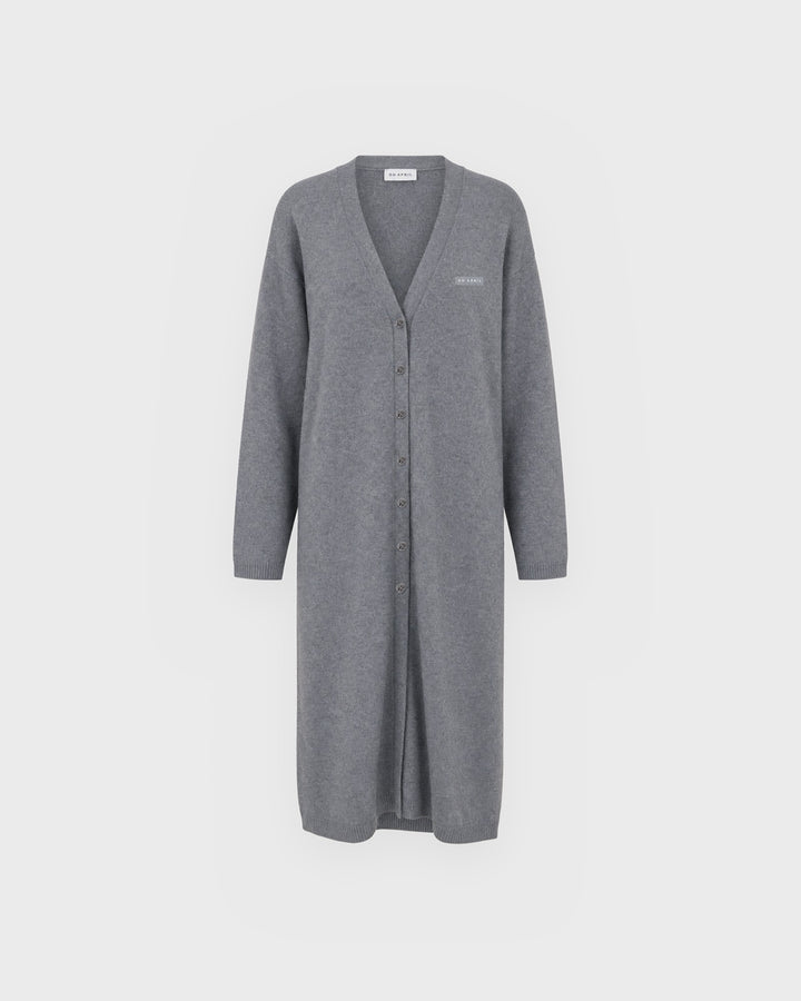 OH APRIL Cardigan Linnea Long Knit Cardigan Grey Melange