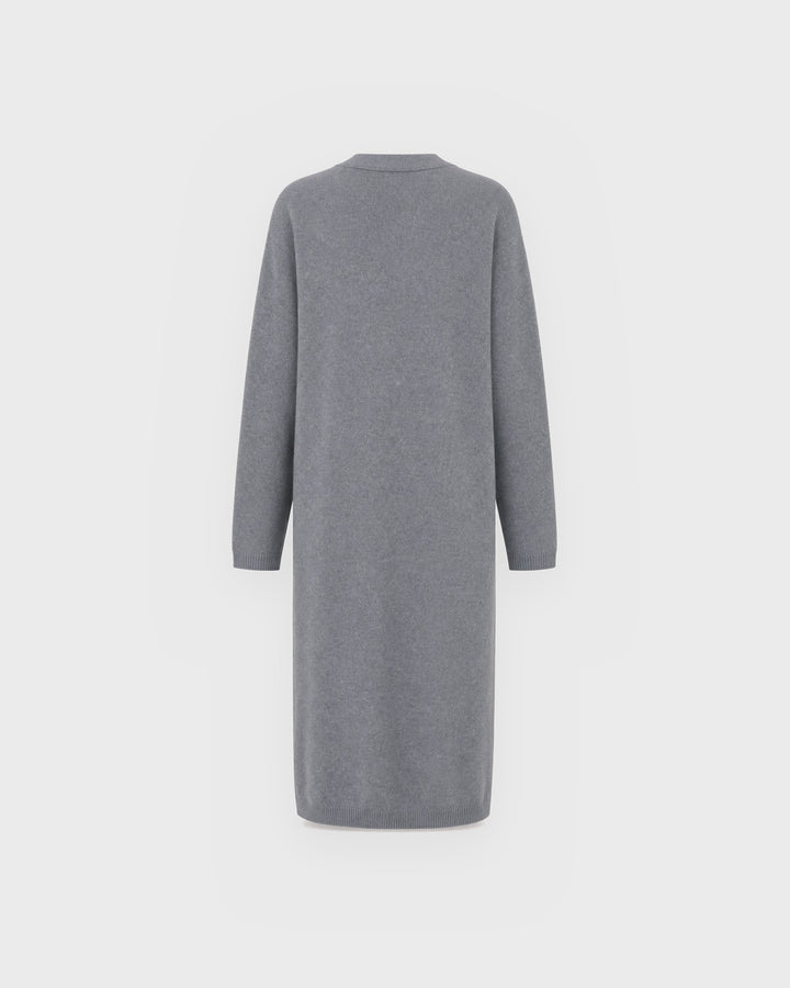 OH APRIL Cardigan Linnea Long Knit Cardigan Grey Melange – Bild 2