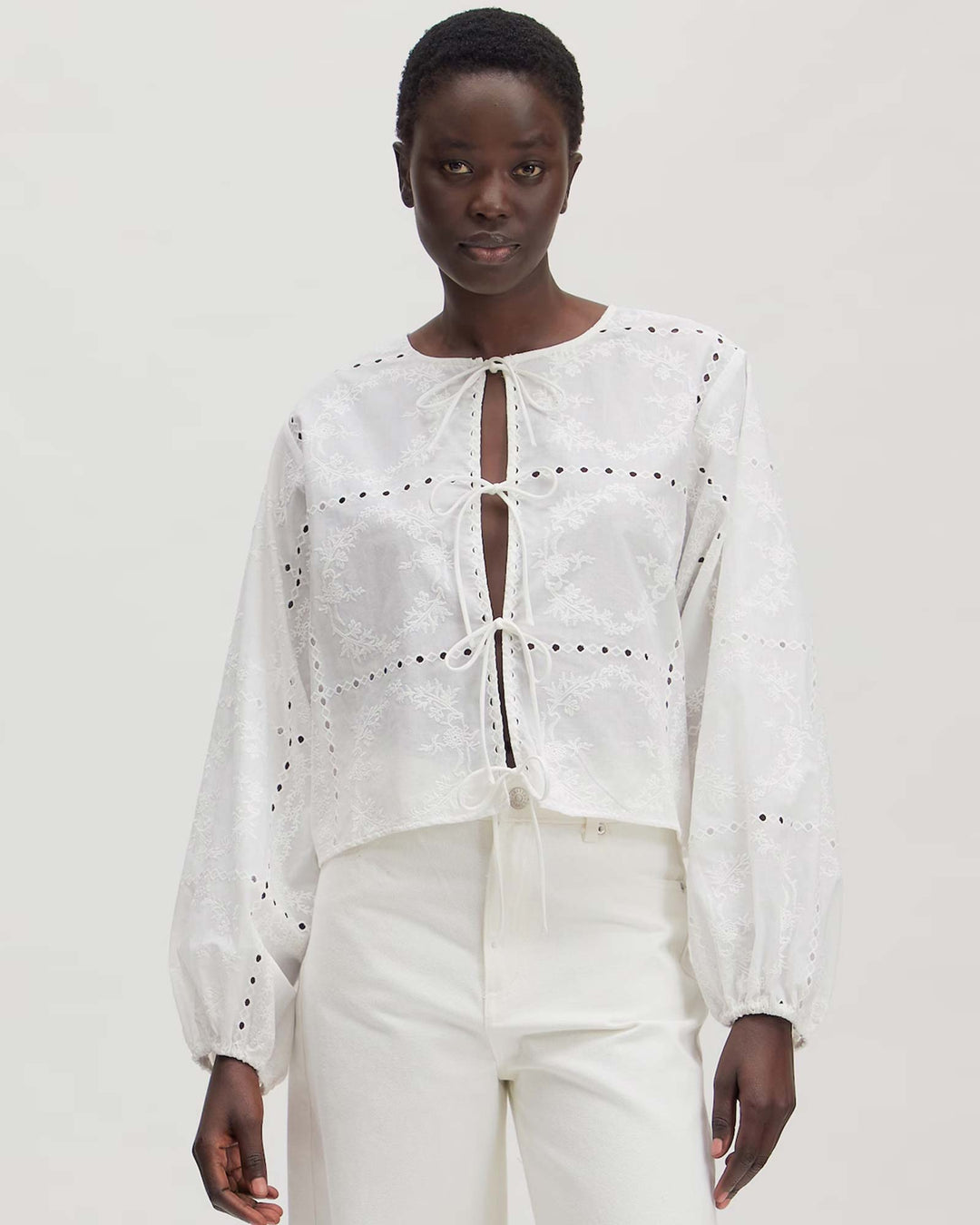 EDITED Lisanne Blouse Optic White Bluse