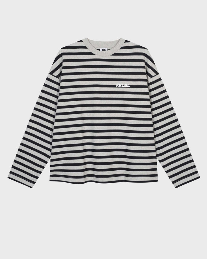 Longsleeve Cropped Stripes Grey