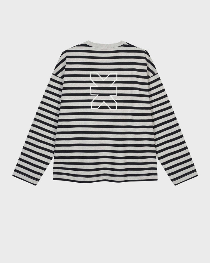 Longsleeve Cropped Stripes Grey