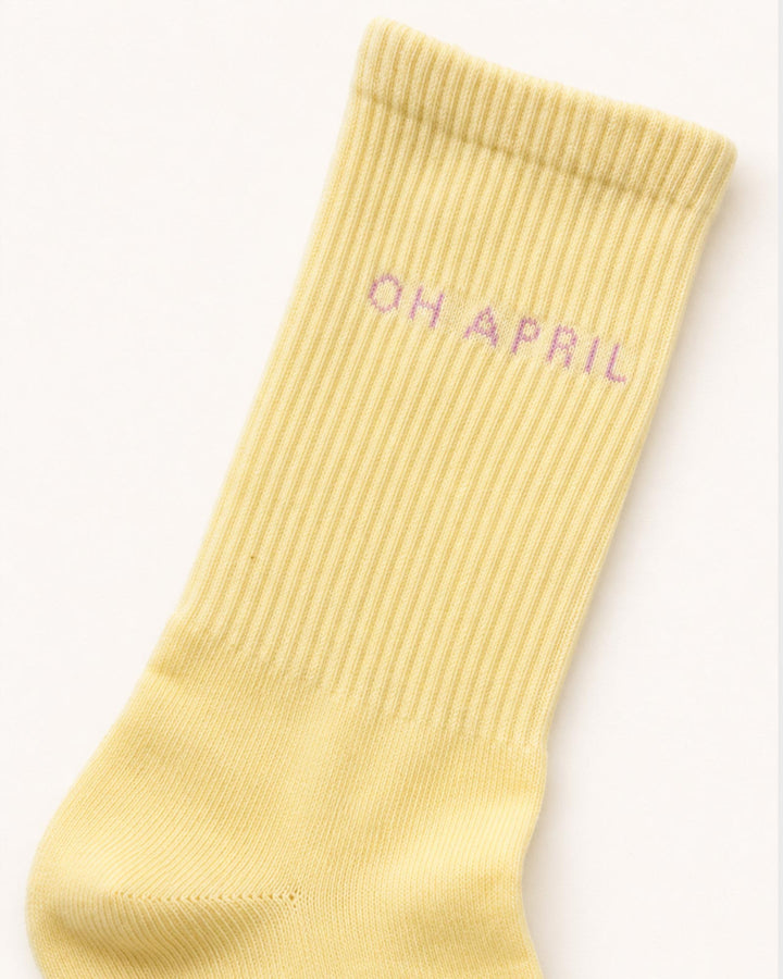Lotta Ripped Socks Butter Yellow