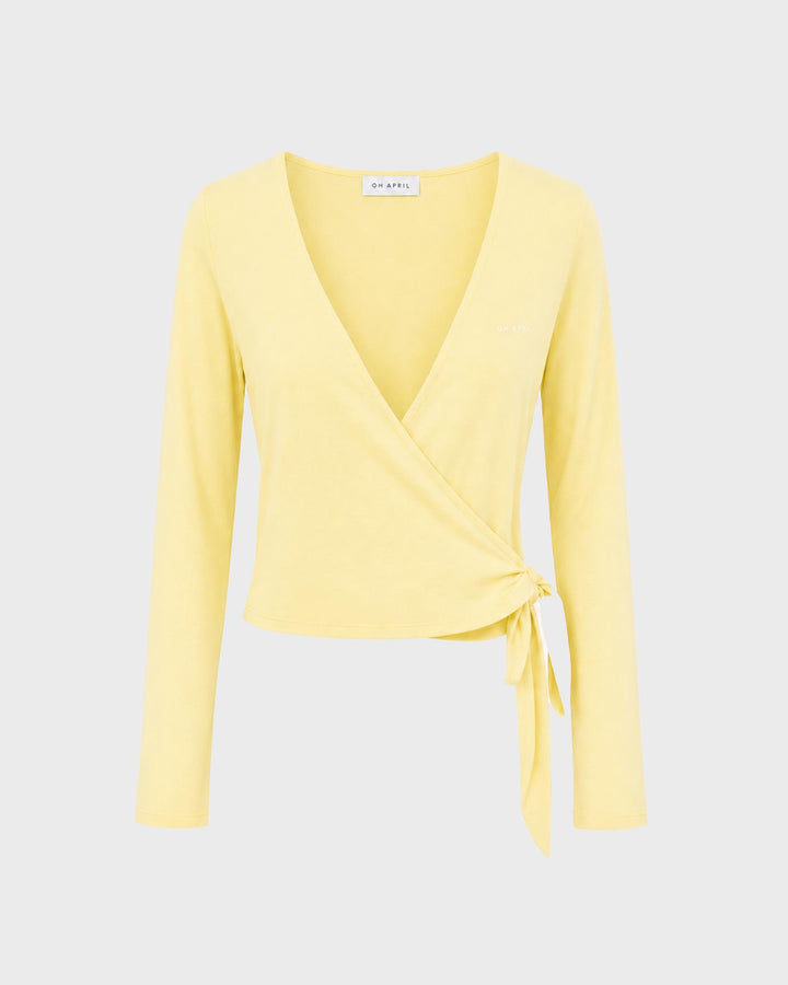 Luca Wrap Cardigan Butter Yellow