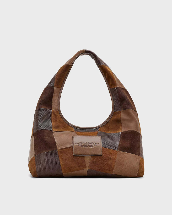The Suede Patchwork Sack Bag Brown Multi