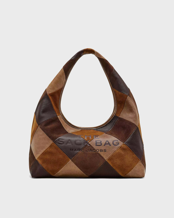 The Suede Patchwork Sack Bag Brown Multi