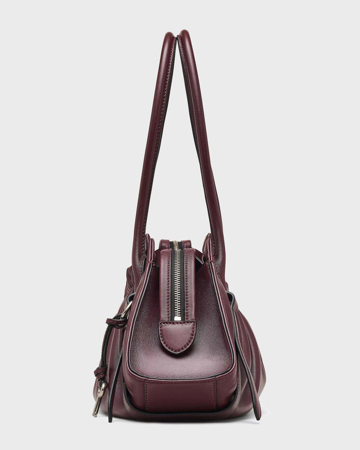 The Cristina Satchel Bag Dark Plum