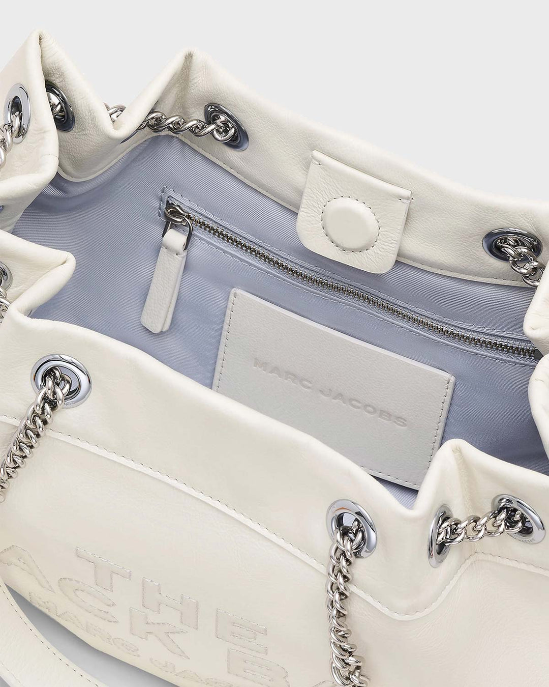 The Small Chain Sack Bag White