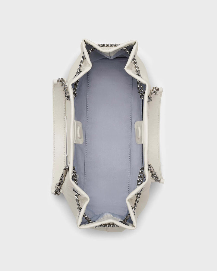 The Small Chain Sack Bag White