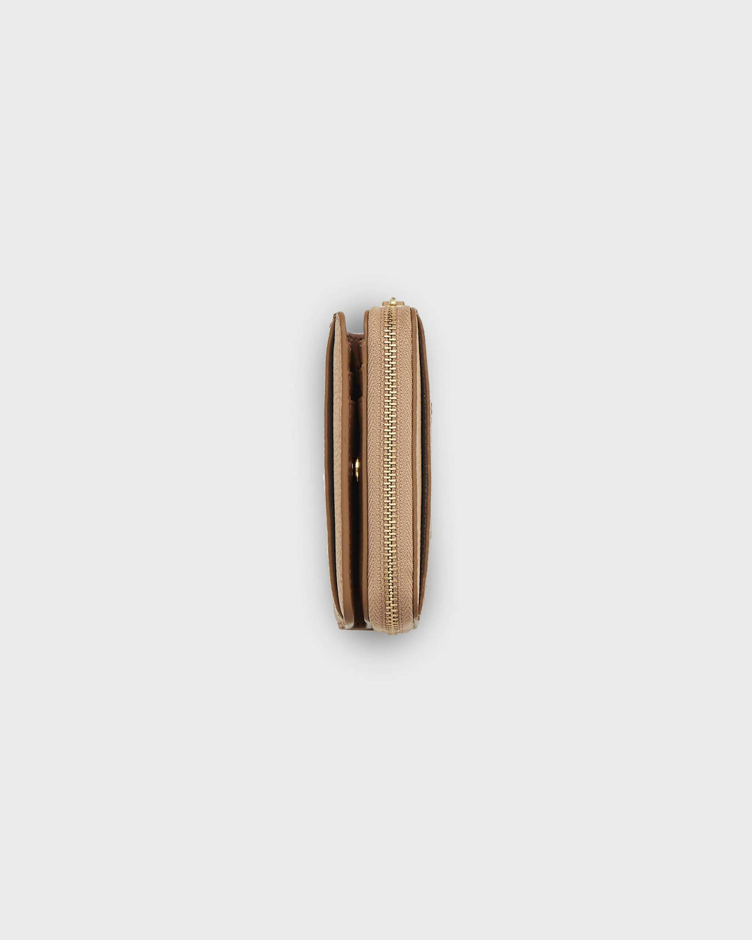The Leather Mini Compact Wallet Camel