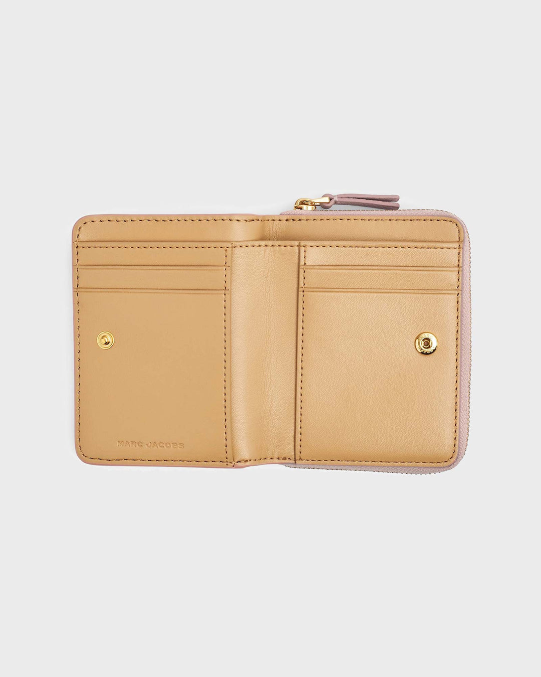The Leather Mini Compact Wallet Camel