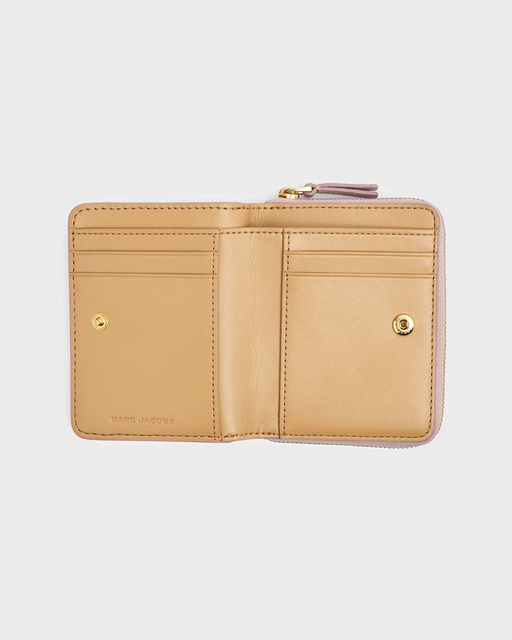 The Leather Mini Compact Wallet Camel