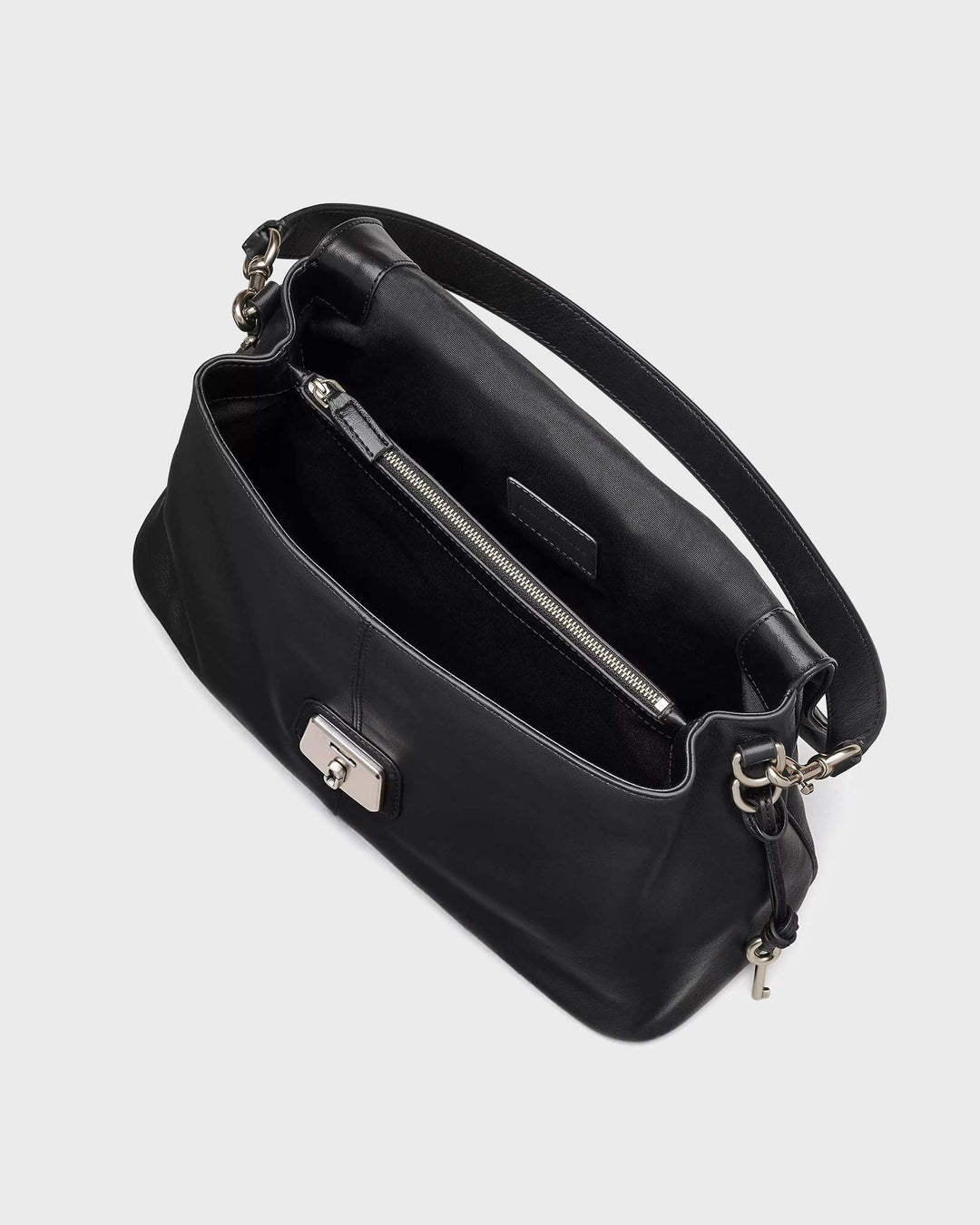 The Chinch Leather Messenger Black