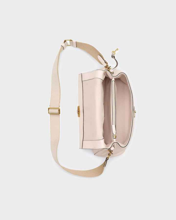 The Chinch Leather Messenger Ivory