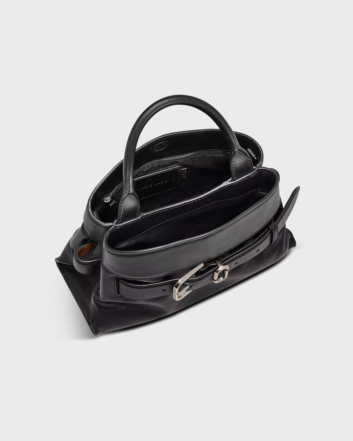 The Dakota Leather Small Satchel Black