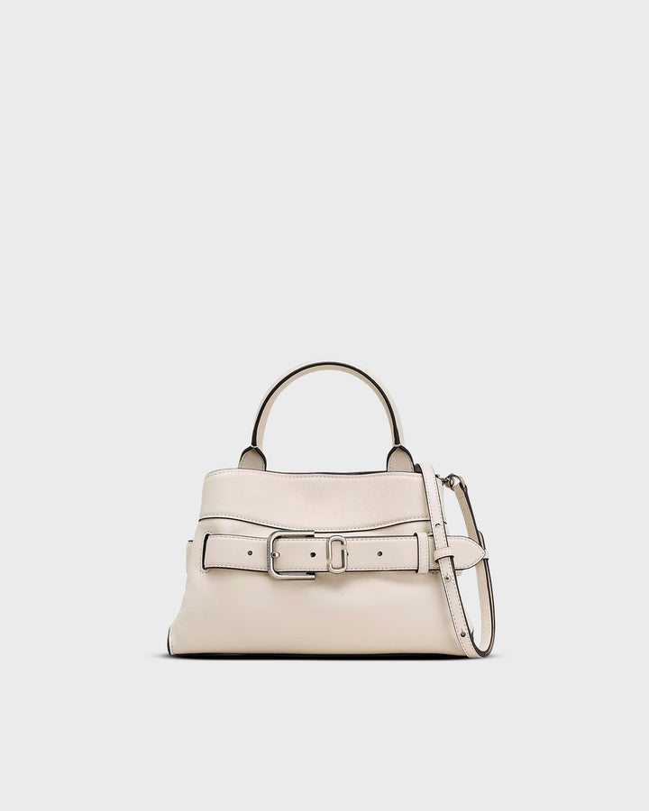 The Dakota Leather Small Satchel Cloud White