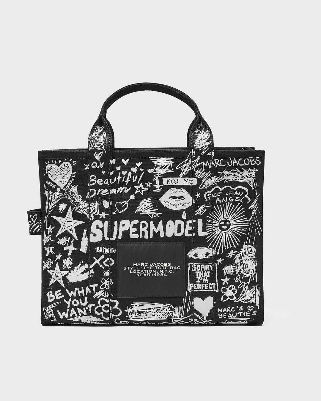 The Punk Scribble Canvas Medium Tote Bag