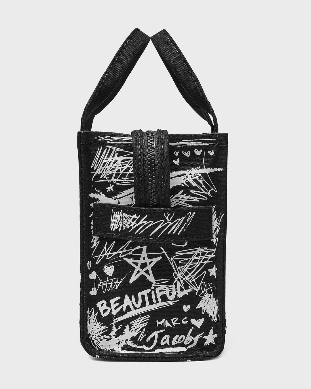 The Punk Scribble Canvas Small Tote Bag Bl
