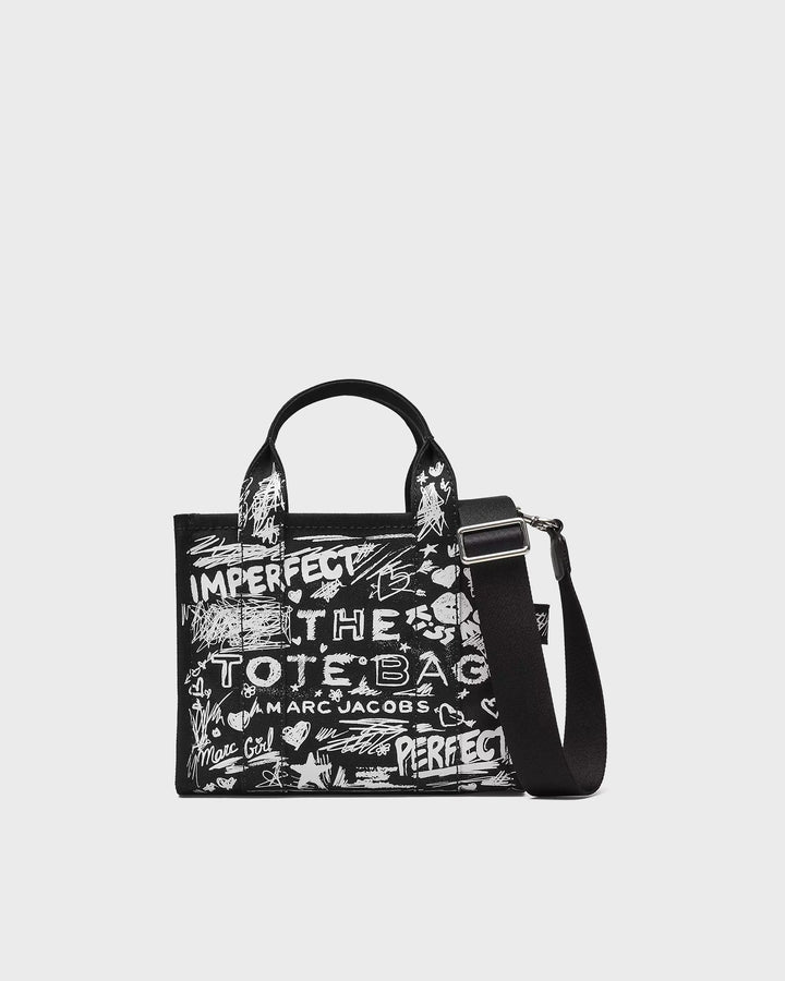 The Punk Scribble Canvas Small Tote Bag Bl