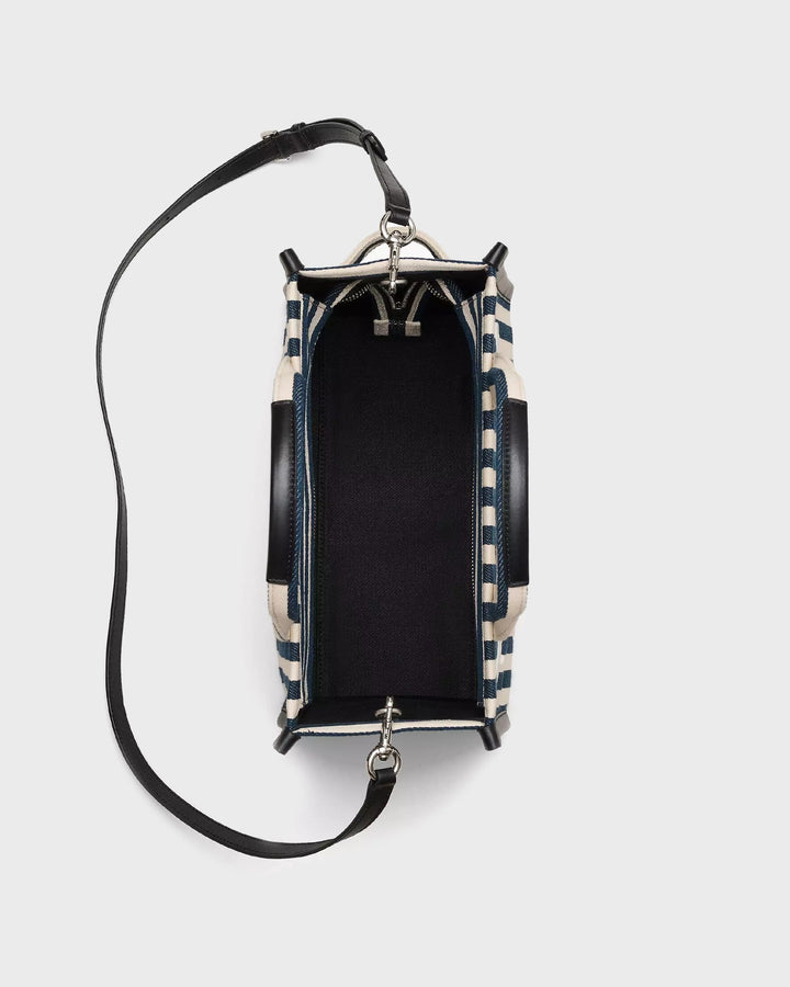 The Stripe Canvas Medium Tote Bag Blue Se