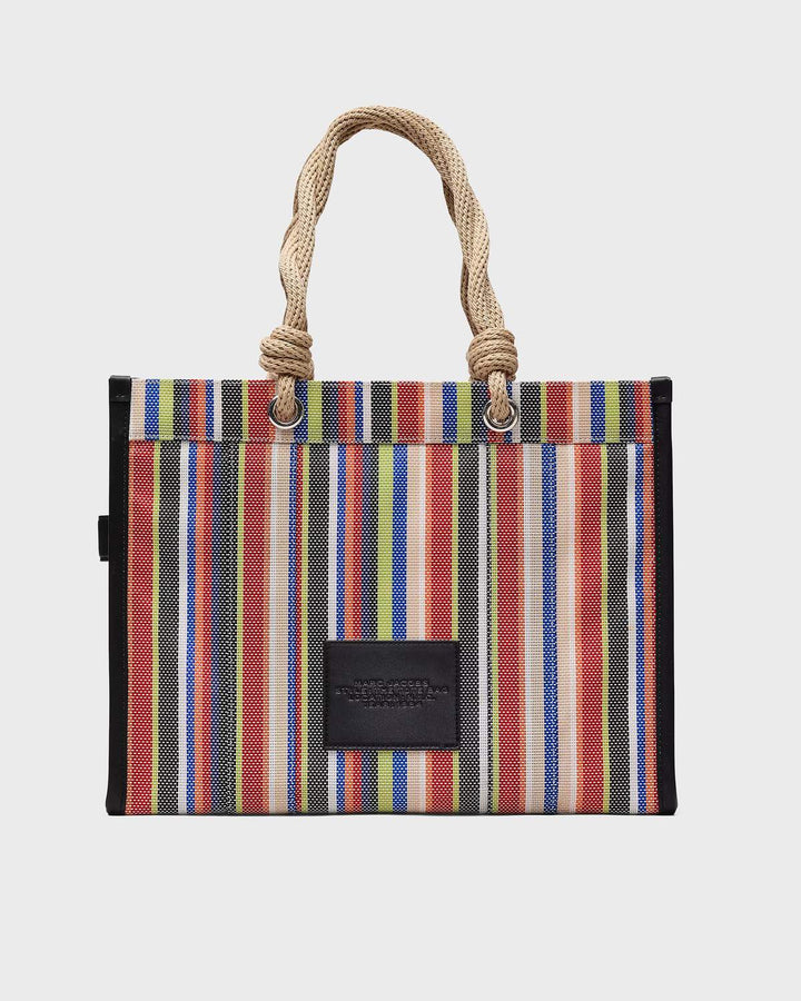 The Stripe Mesh Large Tote Bag Red Multi