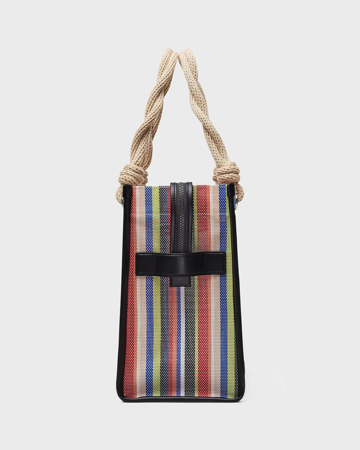 The Stripe Mesh Large Tote Bag Red Multi