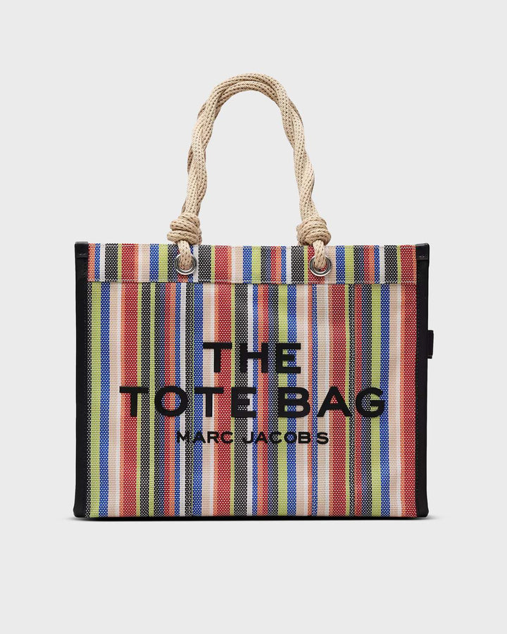 The Stripe Mesh Large Tote Bag Red Multi