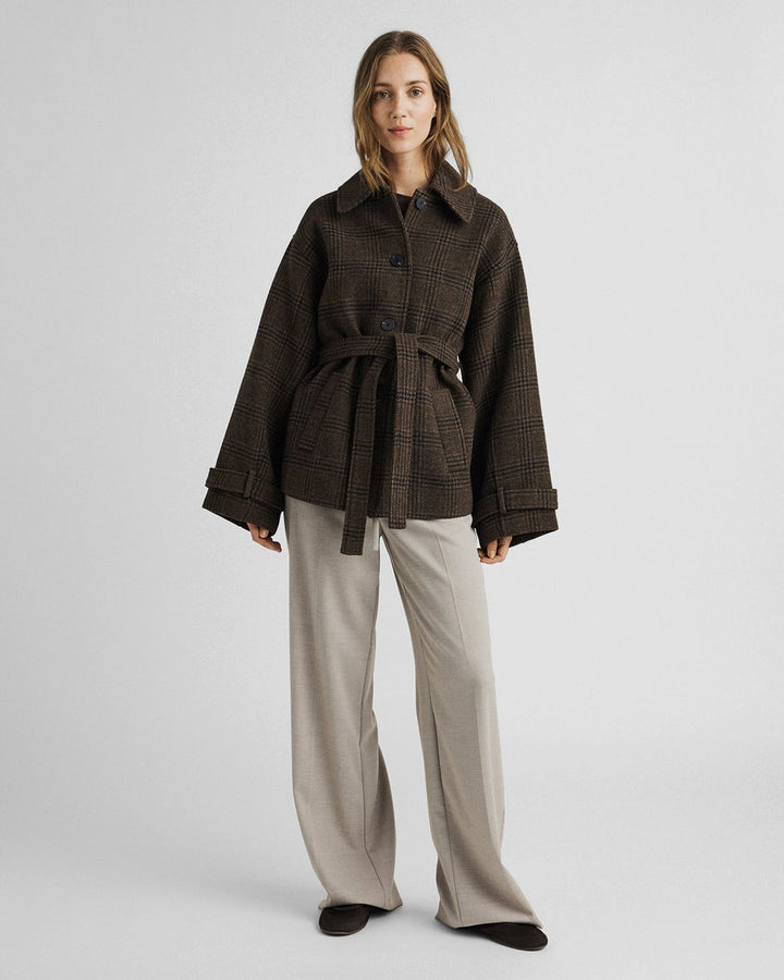 Moss Copenhagen Jacke MSCHAmaranda Jacket CHK Hot Fudge/Rubbe – Bild 5