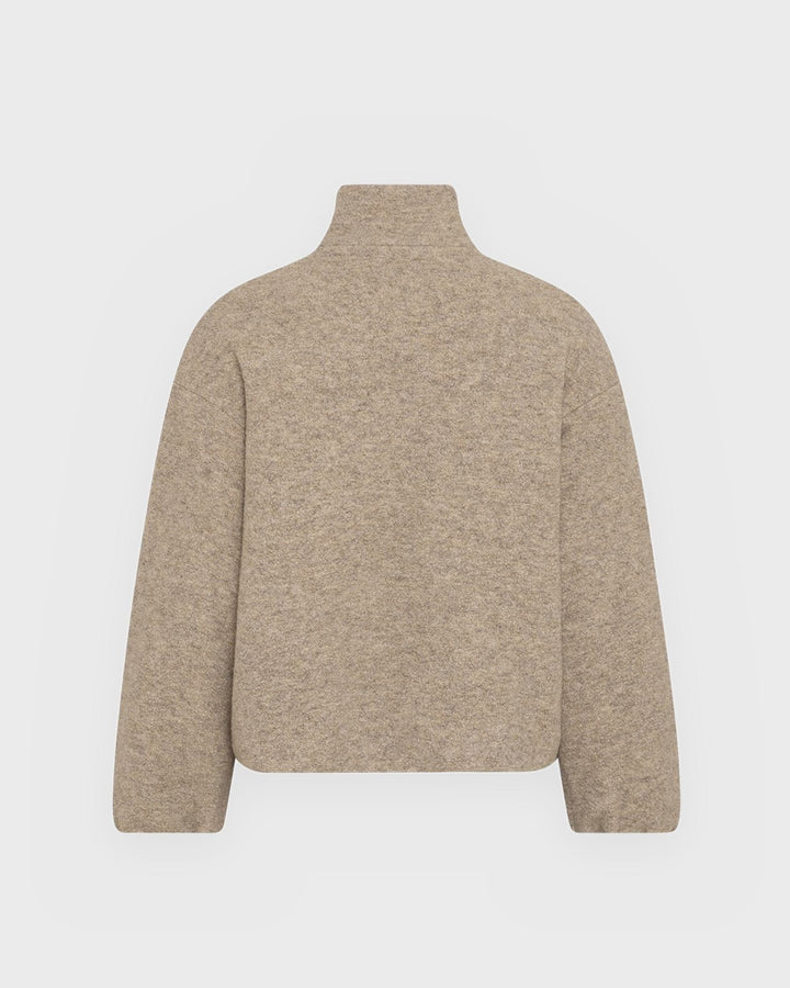 Moss Copenhagen Jacke MSCHAnnike Wool Jacket Warm Light Grey Melange – Bild 2