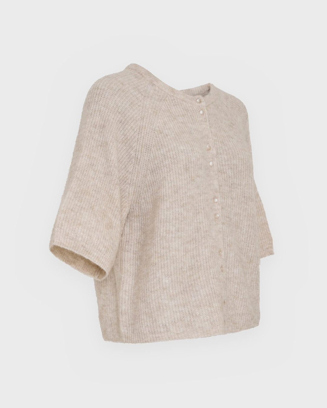 Moss Copenhagen Cardigan MSCHBondie Hope 2/4 Cardigan Oatmeal Melang – Bild 3
