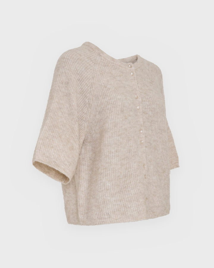 Moss Copenhagen Cardigan MSCHBondie Hope 2/4 Cardigan Oatmeal Melang – Bild 3