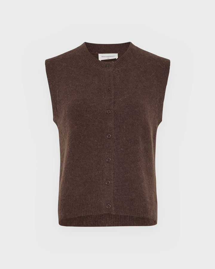 Moss Copenhagen Weste MSCHBondie Hope Vest Hot Fudge