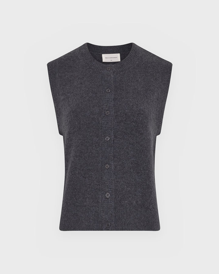 Moss Copenhagen Weste MSCHBondie Hope Vest India Ink Melange