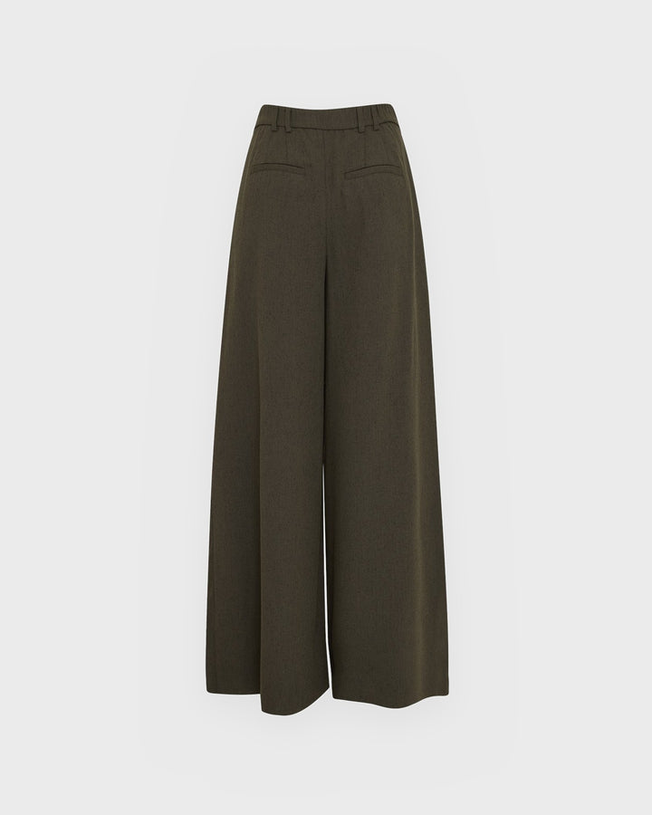 Moss Copenhagen Hose MSCHCabrie HW Pants Forest N Melange – Bild 2