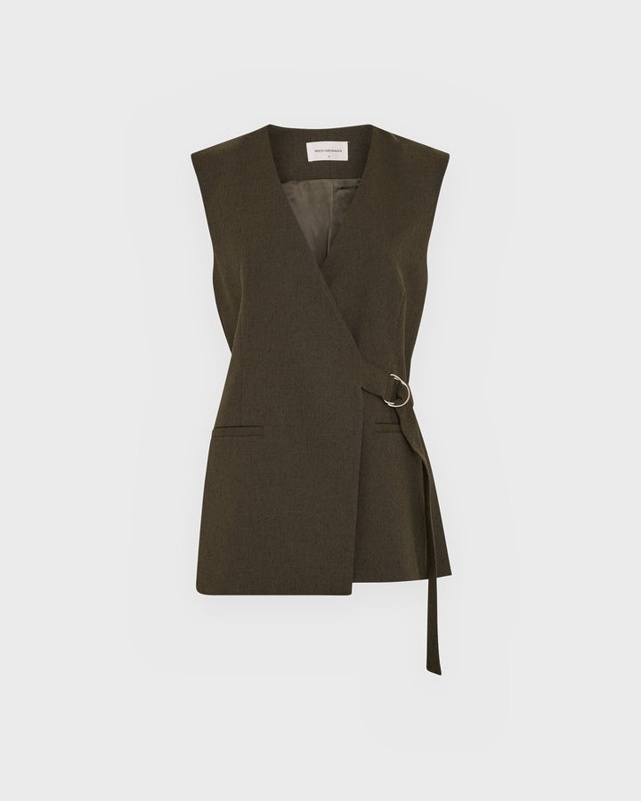 Moss Copenhagen Weste MSCHCabrie Waistcoat Forest N Melange