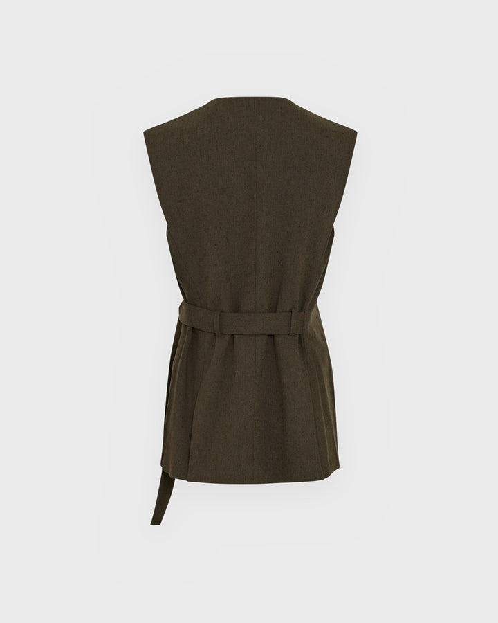 Moss Copenhagen Weste MSCHCabrie Waistcoat Forest N Melange – Bild 2