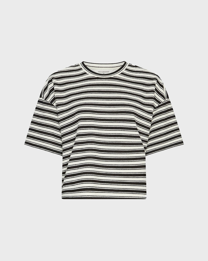 MSCHCessalie Tee Stripe Egret/Black