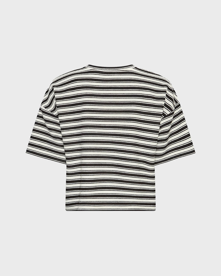 MSCHCessalie Tee Stripe Egret/Black