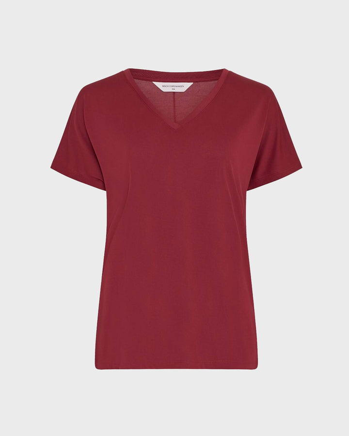 MSCHFenya Modal V Neck Rhubarb