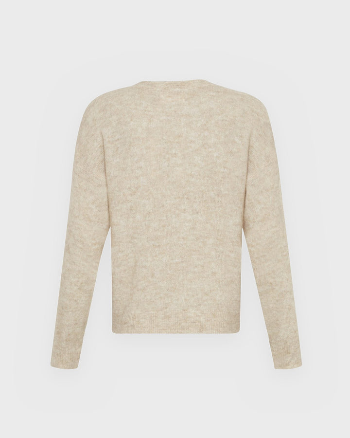 Moss Copenhagen Pullover MSCHFestina Hope Pullover Oatmeal Melange – Bild 2