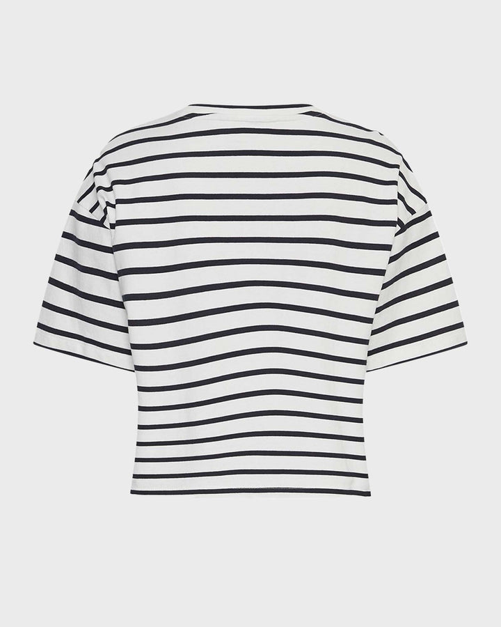 MSCHLeana Tee Stripe Egret/Sky Captain